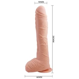 Baile Alex realistischer Dildo, Seitenansicht mit ausgeformtem Kopf und massivem Schaft