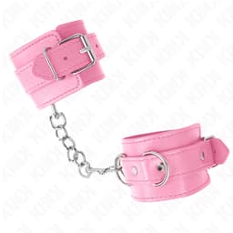 Verpackung der Kink Handgelenkfesseln in Rosa, Handgelenkfesseln der Kink BDSM-Serie im Karton
