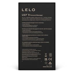 Verpackung des Lelo Lily 3 Mini-Massagers, Nahaufnahme der Oberflächenstruktur