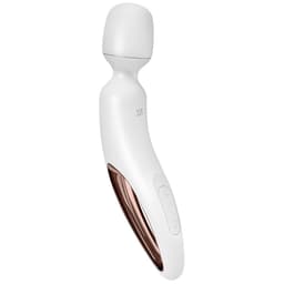 Satisfyer Wand-er Land XXL-Wand-Massager, schwarze und weiße Farbvariante nebeneinander