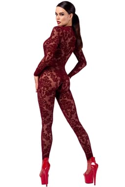 Noir Handmade Kink Royal Overall, Detailansicht des tiefen Ausschnitts