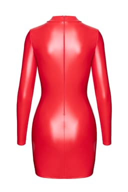Noir Handmade F367 Bombshell Bodycon Minikleid in Rot, Ansicht der Gesamtpassform