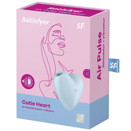 Satisfyer Cutie Heart Klitoris-Stimulator in Herzform aus Silikon mit Bedienknöpfen am Gehäuse in der Nahaufnahme
