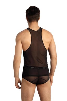 Anais for Men Tank Top, Nahaufnahme des transparenten Netzmaterials