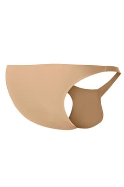 Cut4Men Low-Rise-Slip mit Bulge-Effekt in Sandgold, seitliche Ansicht im Ganzen