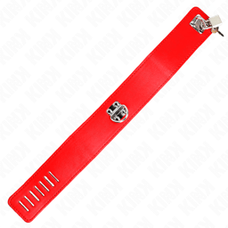 KINK Halsband mit breitem roten Band, Ansicht der Innenseite