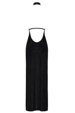 Noir Handmade F372 Onyx Twin-slit Kleid in Schwarz, Detailansicht der Nähte und Verarbeitung