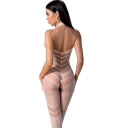 Passion BS100 – Bodystocking aus elastischem Mesh – Weiss, Ansicht 16