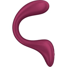 Satisfyer G for Goddess 2 Bordeaux in der Hand zur Größeneinordnung
