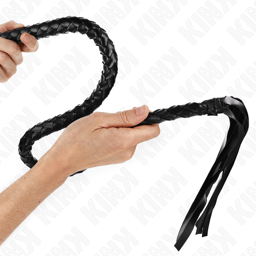 Kink – Schlangenpeitsche mit Handring, 65 cm – Schwarz, Ansicht 8