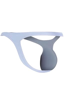 Cut4Men Micro Bulge String String in Lavendel, am Körper getragen zur Veranschaulichung der Passform