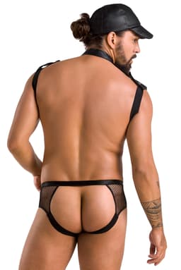 Passion John Herren-Dessous-Set von hinten getragen, Produktfoto auf weißem Hintergrund