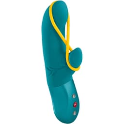Fun Factory Amorino Rabbit-Vibrator in Aquamarin, komplette Gesamtansicht