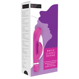 B Swish Bwild Classic Marine Rabbit-Vibrator in Cerise, Gesamtansicht