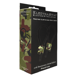 Verpackung der ElectraStim Prestige ElectraLoops Camouflage Elektro-Penisringe