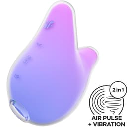 Verpackung des Satisfyer Mermaid Vibes Druckwellenvibrators mit Farbverlauf