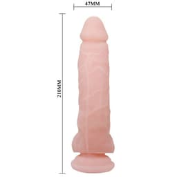 Baile Dildo im Größenvergleich mit Maßband zur Einschätzung der Größe