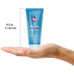 ID Glide von der Seite, Verschluss und Etikett im Detail in Nahaufnahme