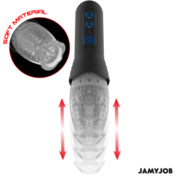 Jamyjob Blow-R Masturbator, Detail des Innentunnels mit rotierenden Noppen