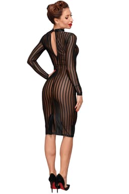 Noir Handmade Kleid in schwarz, Ansicht von der Seite – Dessous von Noir Handmade aus 70 % Polyester