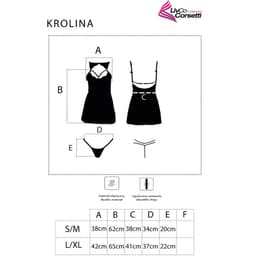 Verzierung an der Schlüsselbeinlinie der Livco Corsetti Krolina Chemise