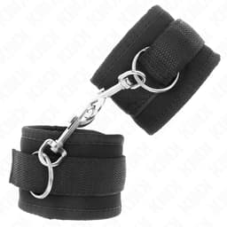 Kink Bind Modell 2 – Handgelenkfesseln, Rot , mit Klettverschluss – Schwarz, Ansicht 7