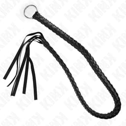 Kink – Schlangenpeitsche mit Handring, 65 cm – Schwarz, Ansicht 7