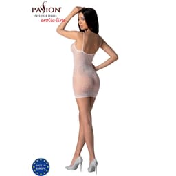 Passion BS096 – Minikleid aus Mesh mit Spitze – Weiss, Ansicht 18