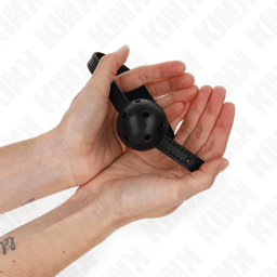 Kink Ballknebel von der Seite, Detailansicht der 4,5 cm großen Kugel