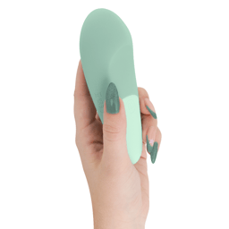 Verpackung des Womanizer Vibe Auflegevibrators in Sage zur besseren Übersicht