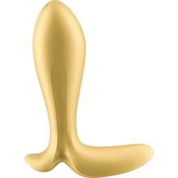 Satisfyer Intensity Plug von der Seite mit Rille am Schaft im Detail
