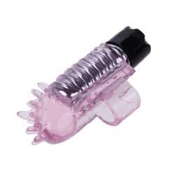 Baile Mini-Fingervibrator aus Silikon, während der Anwendung am Finger getragen