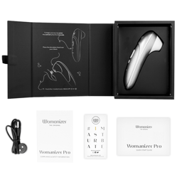 Nahaufnahme des abnehmbaren Stimulationskopfes in Silbergrau
