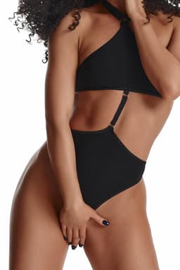 Demoniq LadyX Nita Ouvert-Body, Detailansicht des blickdichtem Stoff