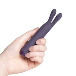 Je Joue Rabbit Bullet Lila von der Seite, flexible Ohren im Detail