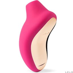 Verpackung des Lelo Sona Kirschrot mit Produktabbildung, Oberfläche gut erkennbar