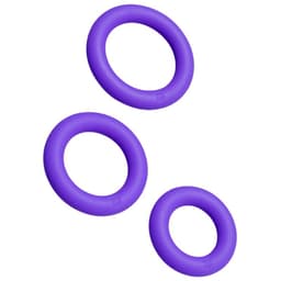 Romp Remix Trio-Set mit 3 Silikon-Penisringen, Gesamtansicht