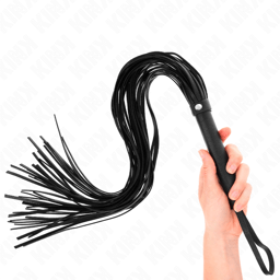 Kink Weich-PVC-Peitsche – Flogger mit vielen Riemen, 70 cm – Schwarz, Ansicht 6