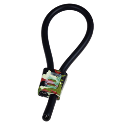 Zwei ElectraStim Prestige ElectraLoops Camouflage im Größenvergleich in der Hand
