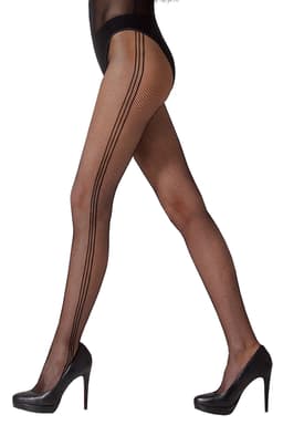 Passion Strumpfhose TI018, Detailansicht des Netzmaterials, Material 87 % Polyamid