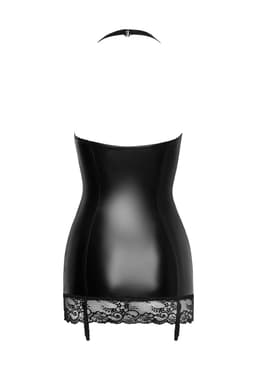 Noir Handmade Minikleid am Körper getragen, seitliche Ansicht