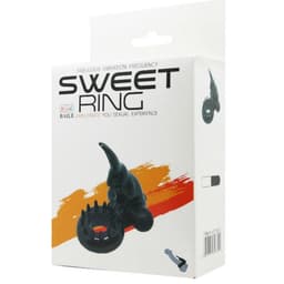Baile Sweet Ring flexibel um den Finger gelegt zur Größenillustration
