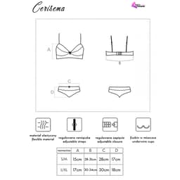 Livco Corsetti Cerisema Dessous-Set in Koralle, Beide Teile des Sets flach ausgelegt