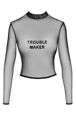 Noir Handmade Troublemaker Top in Schwarz, Rückansicht mit erkennbaren Schnittdetails