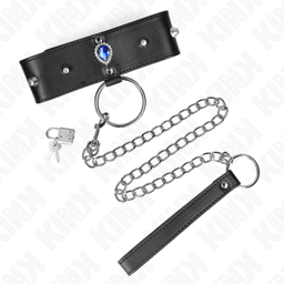 KINK Halskette mit blauen Diamanten, Nahaufnahme des Verschlusses und der Metalldetails