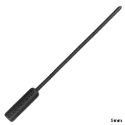 ElectraStim Silicone Noir Sound gebogen, zeigt die Flexibilität des leitfähigen Silikons
