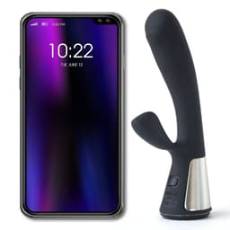 Kiiroo Ohmibod Fuse App-Vibrator in Schwarz, Gesamtansicht – Studioaufnahme