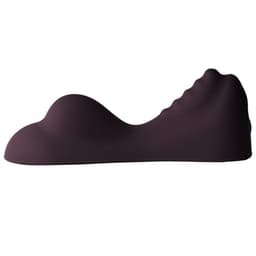 Rocks-Off Ruby Glow Aufsitzvibrator in Lila, Gesamtansicht in Studioaufnahme auf weißem Hintergrund