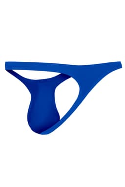 Cut4Men Micro-String aus Mikrofaser in Königsblau, seitliche Ansicht im Ganzen