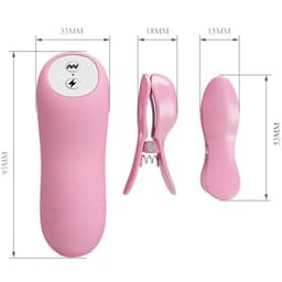 Baile Wave Nippelklemme mit Bedienelement für Vibration und Elektrostimulation